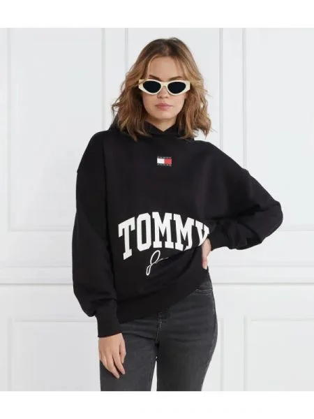 Tommy Jeans Hanorac NEW VARSITY | Oversize fit negru