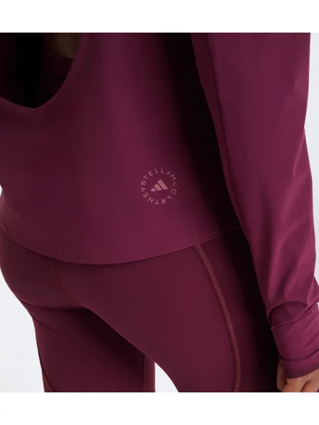 Top Adidas By Stella Mccartney s kapucňou s odhaleným chrbtom