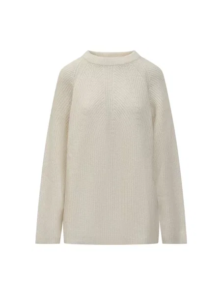 Sweter Loulou De Saison z kaszmiru biały