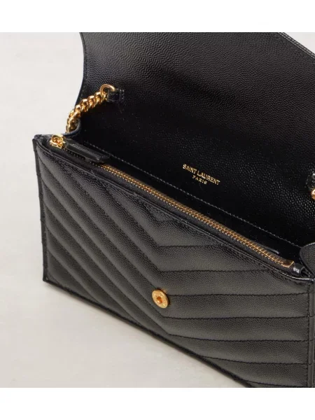 Colier Saint Laurent din piele negru