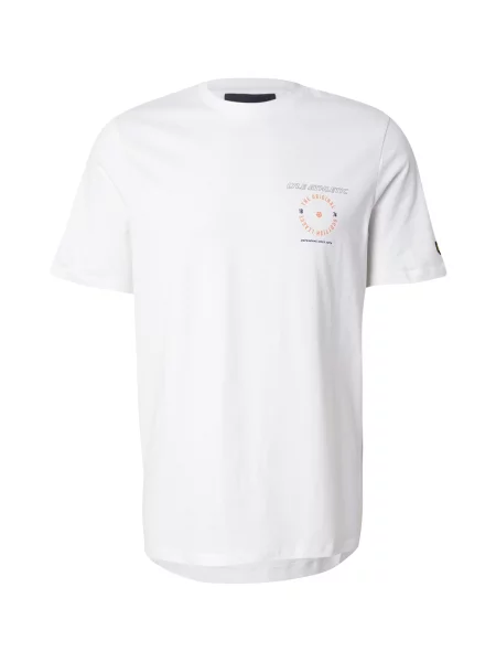 Lyle & Scott Tričko Lyle Athletic námořnická modř / oranžová bílá