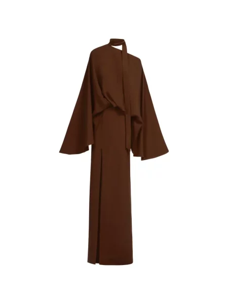 Rochie Taller Marmo asimetrică drapată maro