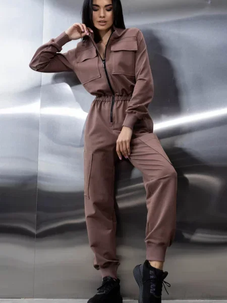 Летний комбинезон на коричневий