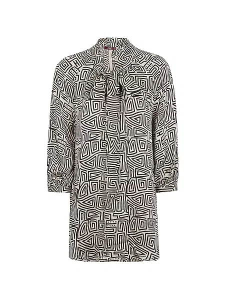 Bluză Obidi cu imagine cu imprimeu geometric cu legături