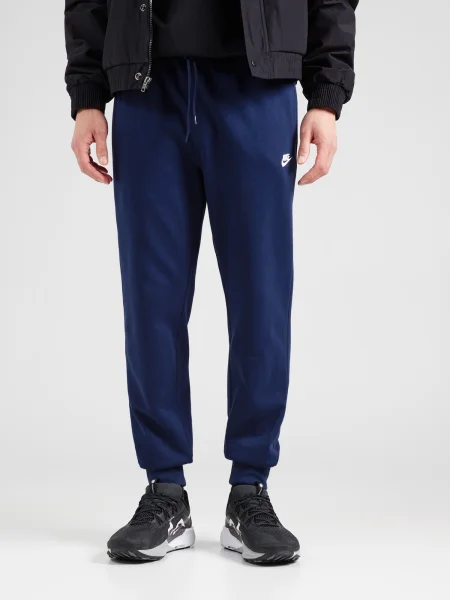 Nike Sportswear Hlače Club Fleece mornarska bela