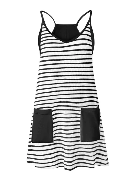 Imily Bela Haljina crna bijela