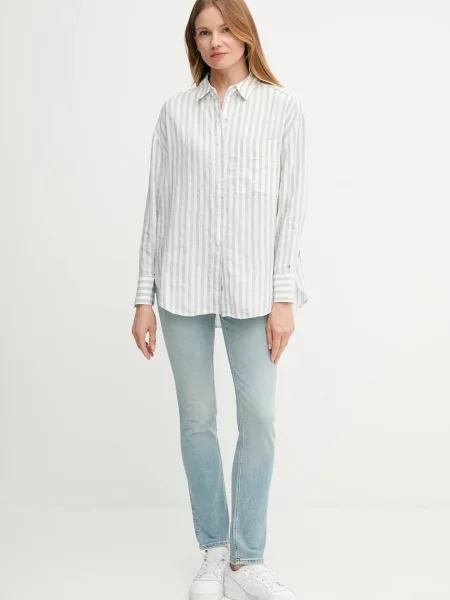 Tommy Hilfiger Lanena srajca bela