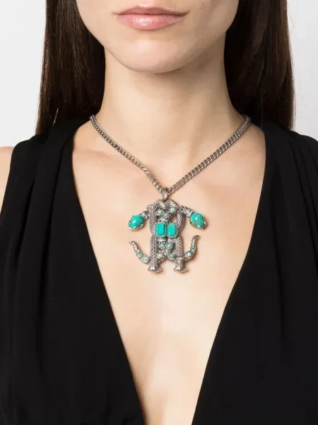 Gyvatės rašto veidrodinis pakabukas Roberto Cavalli