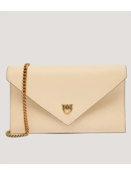 Portofel Pinko din piele fără toc plic bej