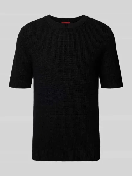 T-shirt o kroju regular fit z czystej bawełny model SAFFON' Hugo czarna