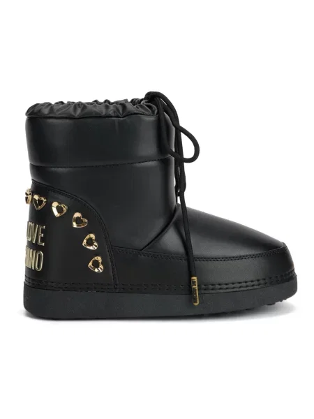Botki Love Moschino skórzane czarne