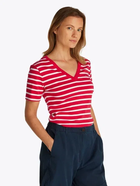 Tommy Hilfiger kratka majica rdeča