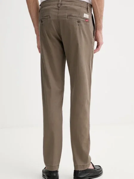 Kalhoty s příměsí lnu Levi's XX CHINO STD II hnědé
