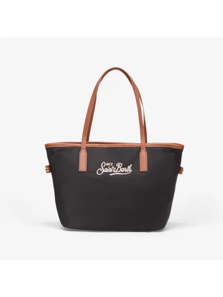 Kabelka Saint Barth City Bag Mid Black/ Brown Universal černá