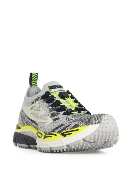 Sneakerși Off-white tricotate alb