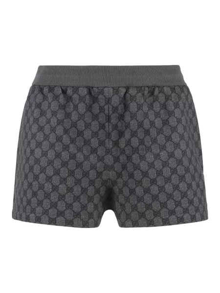 Lniane szorty Gucci czarne