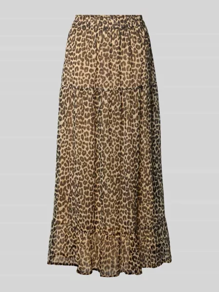 Długa spódnica o rozkloszowanym kroju ze wzorem na całej powierzchni model ‘SMILLA’ Vero Moda