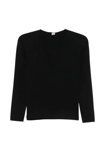 Pulover Toteme cu decolteu în V negru