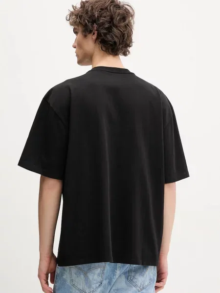 Tričko Fiorucci Curly Lollipop Logo Boxy T-Shirt s potiskem černá