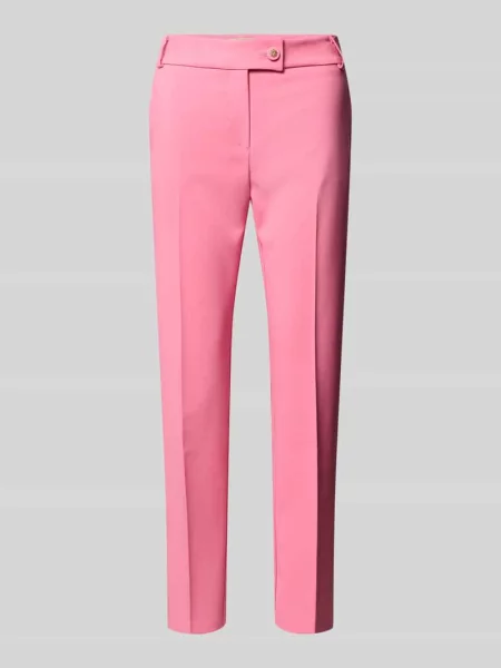 Spodnie materiałowe z kantami model REWI' Rinascimento różowe