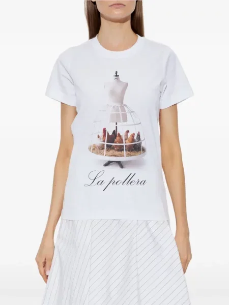 Tricou Moschino cu imagine alb