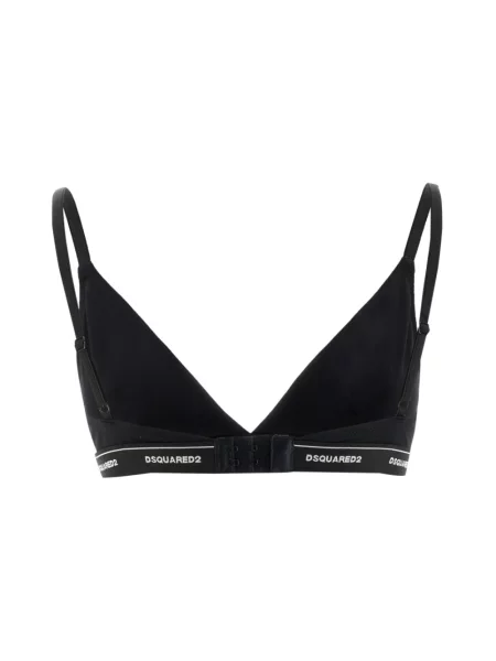 Biustonosz Dsquared2 z logo czarny