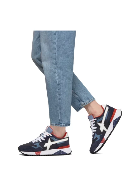 Sneakersy W6yz zamszowe niebieskie