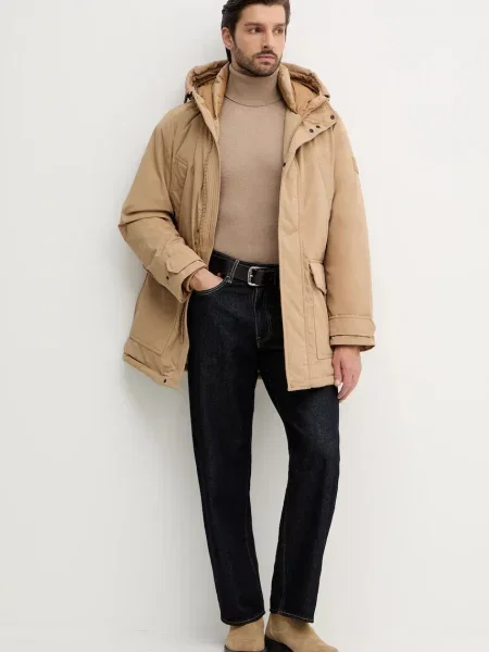 Светр з домішкою вовни Sisley легкий гольф бежевий