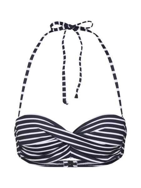 S.Oliver Bikini felső Hill fekete fehér