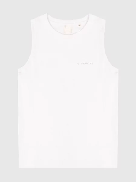 Дитячий топ в рубчик з логотипом Givenchy білий