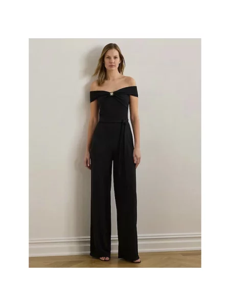 Kombinezon Ralph Lauren z dżerseju czarny