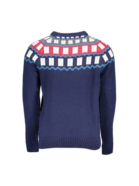 Sweter Gant wełniany z długim rękawem niebieski
