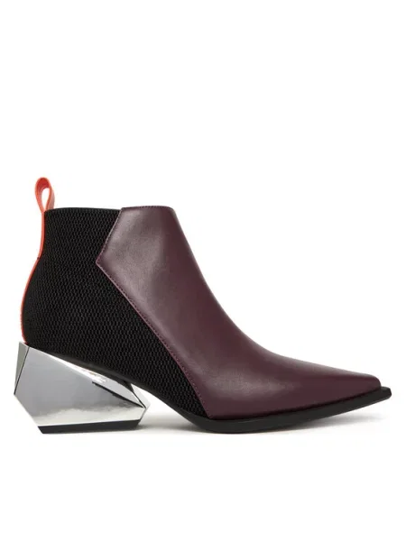 United Nude Škornji Ricky Mid Bordo rdeča