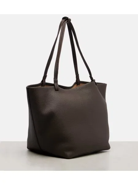 Geantă shopper The Row din piele maro