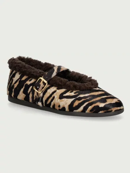 Posa baleriny skórzane St. Moritz Ballet Flats czarne