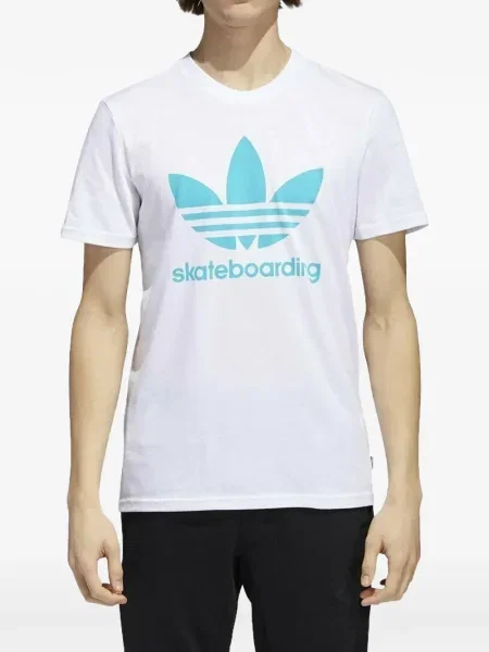 Tricou polo Adidas tricotate cu imagine fără mâneci alb