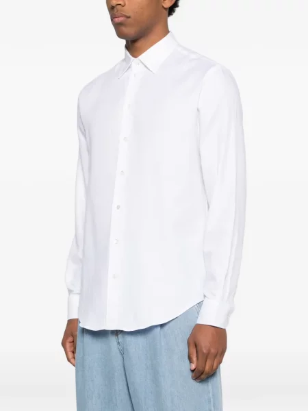 Cămașă Emporio Armani lungă alb