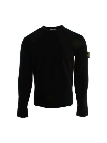 Sweter Stone Island wełniany z kamieniami niebieski