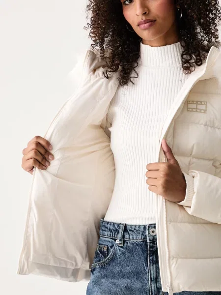 Tommy Jeans пухено яке дамско бежово