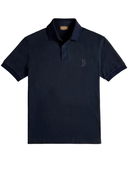Polo Tod's cu broderie albastru