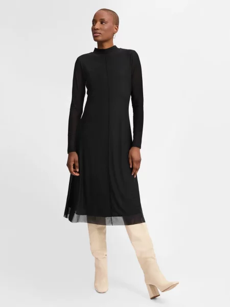 Comma casual identity Sukienka Kobiety jednolity 34 czarny