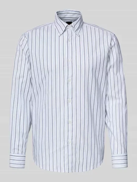 Koszula casualowa o kroju slim fit z mieszanki bawełny model ‘RICOPLUS_M’ Boss Orange biała
