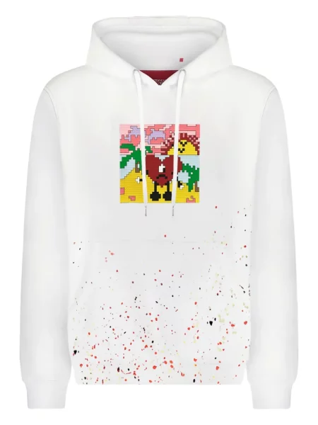 Mikina s kapucí Mostly Heard Rarely Seen 8-bit bílá