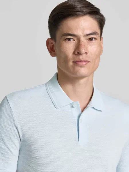 Koszulka polo o kroju regular fit z mieszanki bawełny model PARLAY Boss niebieska