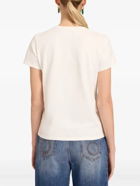 Tricou La Doublej din jerseu alb