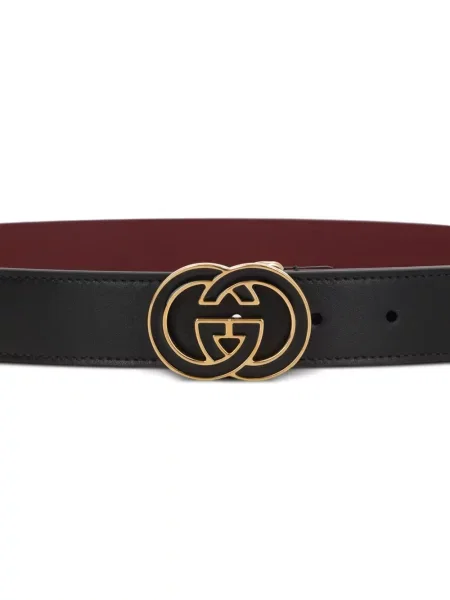 Cu centură curea Gucci din piele negru