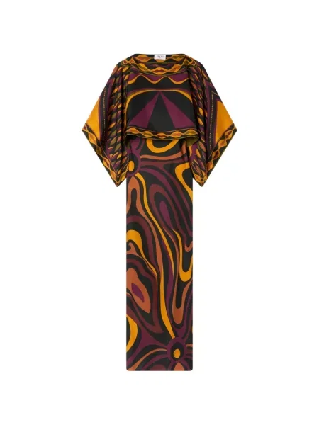 Rochie Pucci de mătase cu imagine negru