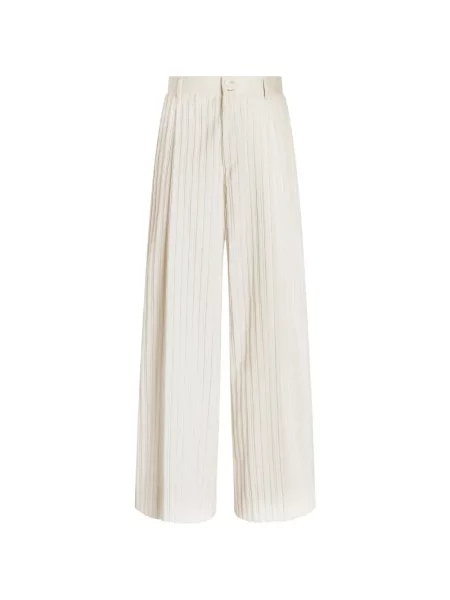 Pantaloni Dolce & Gabbana de catifea cord alb