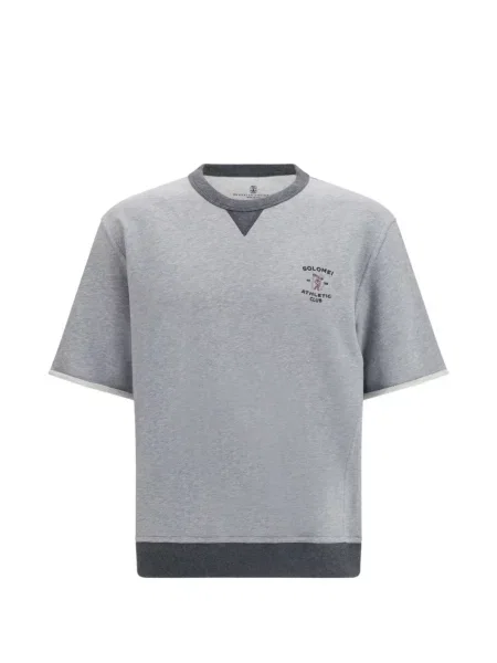 Scurt tricou Brunello Cucinelli cu imagine gri