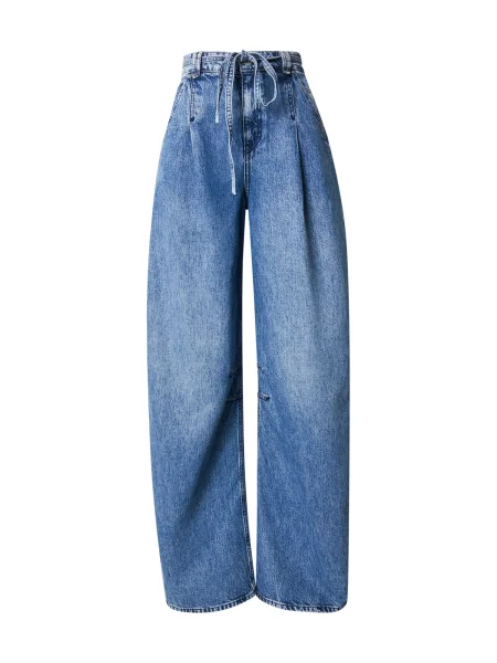 BOSS Pantaloni cu cute denim albastru